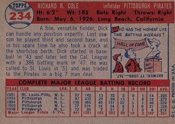 Dick Cole  baseball card collectible - Main Image 2