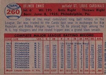 Del Ennis  baseball card collectible - Main Image 2