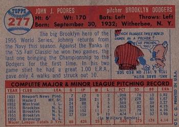 Johnny Podres  baseball card collectible - Main Image 2