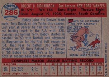 Bobby Richardson  baseball card collectible - Main Image 2