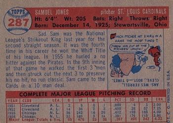 Sam Jones  baseball card collectible - Main Image 2