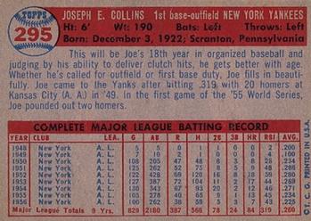 Joe Collins  baseball card collectible - Main Image 2