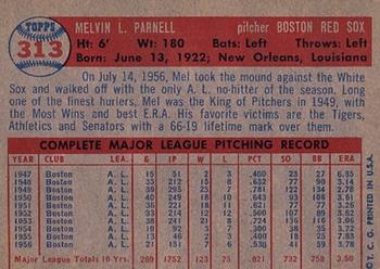 Mel Parnell  baseball card collectible - Main Image 2