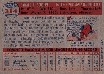 Ed Bouchee  baseball card collectible - Main Image 2