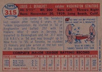 Lou Berberet  baseball card collectible - Main Image 2