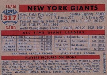 New York Giants  baseball card collectible - Main Image 2