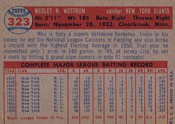 Wes Westrum  baseball card collectible - Main Image 2