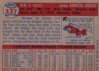 Rene Valdes  baseball card collectible - Main Image 2