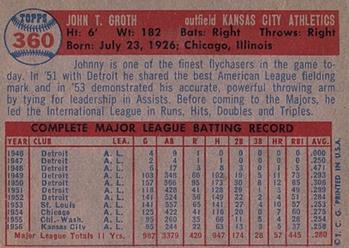 Johnny Groth  baseball card collectible - Main Image 2