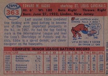 Eddie Kasko  baseball card collectible - Main Image 2