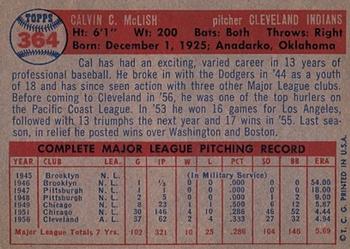 Cal McLish  baseball card collectible - Main Image 2