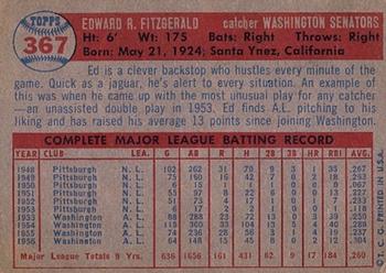Ed FitzGerald  baseball card collectible - Main Image 2