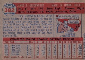 Jim Brideweser  baseball card collectible - Main Image 2