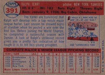 Ralph Terry  baseball card collectible - Main Image 2