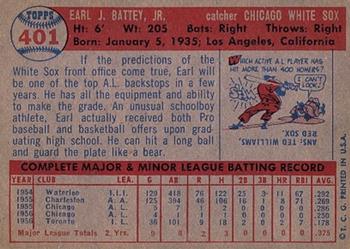 Earl Battey  baseball card collectible - Main Image 2