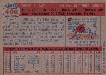 Bob Hale  baseball card collectible - Main Image 2
