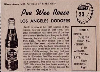 Pee Wee Reese  baseball card collectible - Main Image 2
