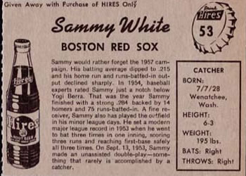 Sammy White  baseball card collectible - Main Image 2