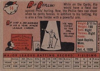 Rip Repulski  baseball card collectible - Main Image 2