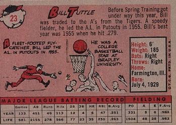 Bill Tuttle  baseball card collectible - Main Image 2