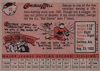 George Kell  baseball card collectible - Main Image 2