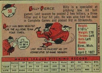 Billy Pierce  baseball card collectible - Main Image 2