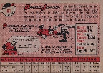 Darrell Johnson  baseball card collectible - Main Image 2