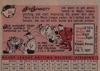 Joe Lonnett  baseball card collectible - Main Image 2