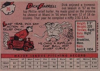 Dick Farrell  baseball card collectible - Main Image 2