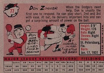Don Zimmer  baseball card collectible - Main Image 2