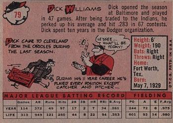 Dick Williams  baseball card collectible - Main Image 2
