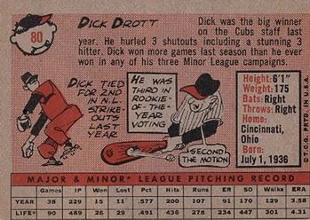 Dick Drott  baseball card collectible - Main Image 2