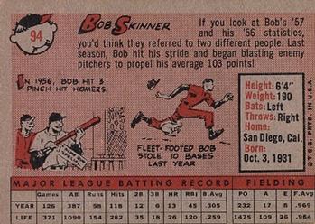 Bob Skinner  baseball card collectible - Main Image 2