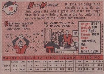 Billy Hunter  baseball card collectible - Main Image 2