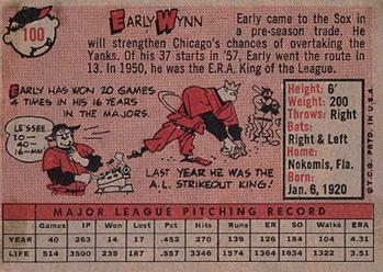 Early Wynn  baseball card collectible - Main Image 2