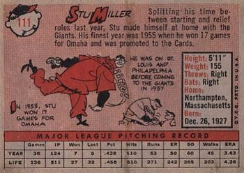 Stu Miller  baseball card collectible - Main Image 2