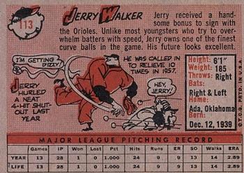 Jerry Walker  baseball card collectible - Main Image 2