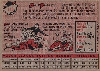 Dave Philley  baseball card collectible - Main Image 2