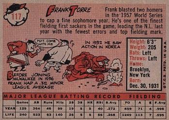 Frank Torre  baseball card collectible - Main Image 2