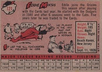 Eddie Miksis  baseball card collectible - Main Image 2