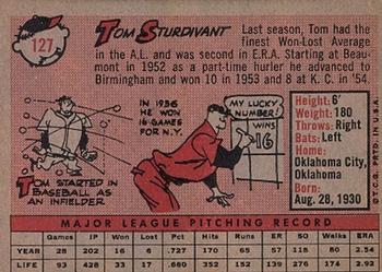 Tom Sturdivant  baseball card collectible - Main Image 2