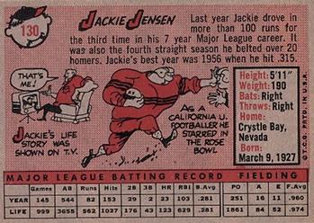 Jackie Jensen  baseball card collectible - Main Image 2