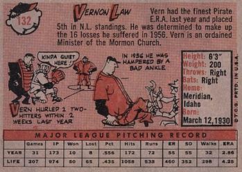 Vernon Law  baseball card collectible - Main Image 2