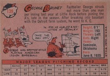 George Brunet  baseball card collectible - Main Image 2