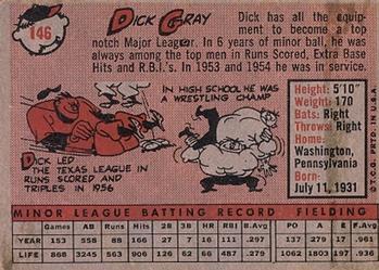 Dick Gray  baseball card collectible - Main Image 2