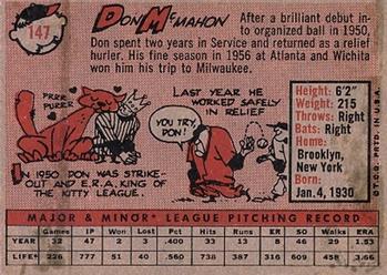 Don McMahon  baseball card collectible - Main Image 2