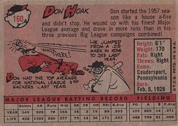 Don Hoak  baseball card collectible - Main Image 2