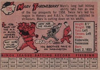 Marv Throneberry  baseball card collectible - Main Image 2
