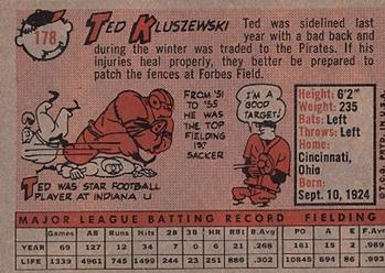 Ted Kluszewski  baseball card collectible - Main Image 2
