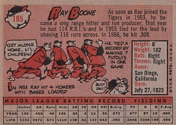 Ray Boone  baseball card collectible - Main Image 2